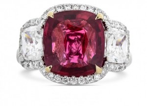 5.02 CARAT, NATURAL RED MOZAMBIQUE RUBY RING