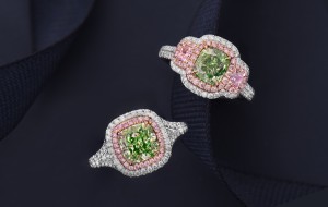 green diamond rings