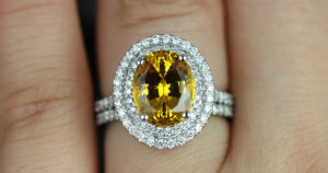 Colored Diamond Engagement Ring