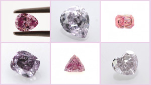 Loose pink diamonds