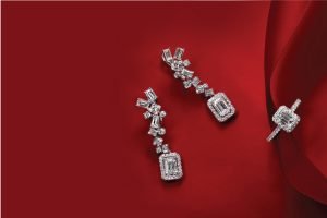 Diamond ring and earrings