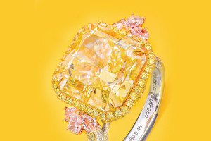 Yellow diamond ring