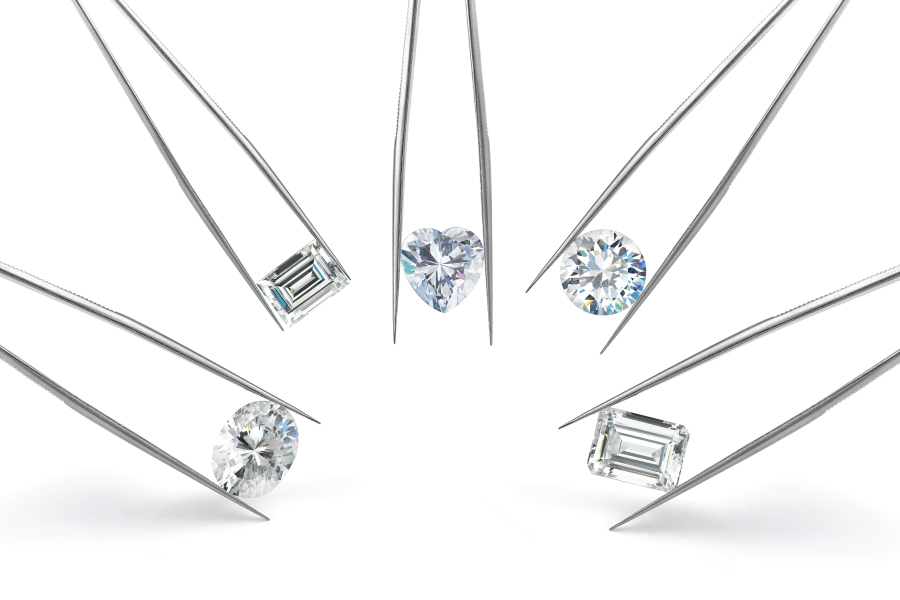 Five Assorted Diamond Shapes
