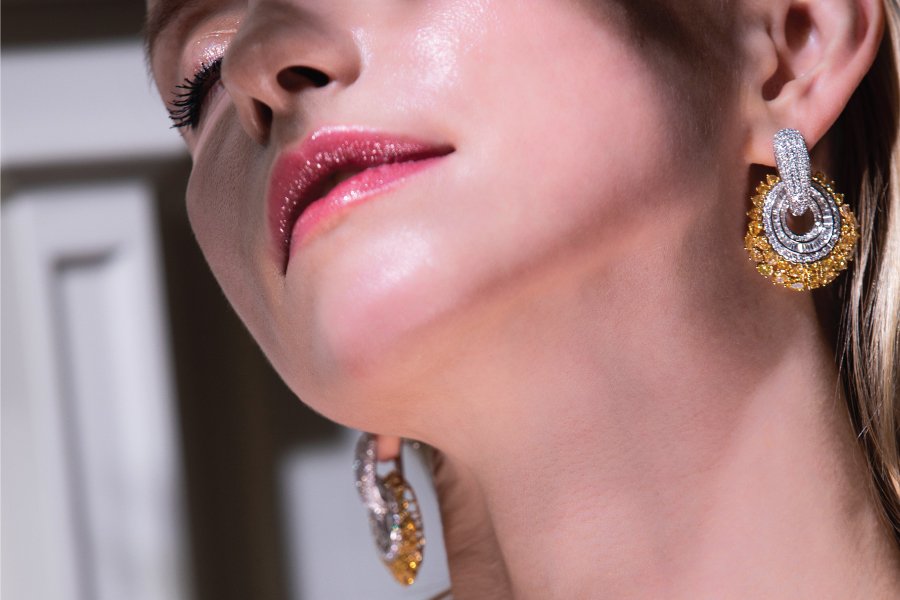 Stunning diamond earrings