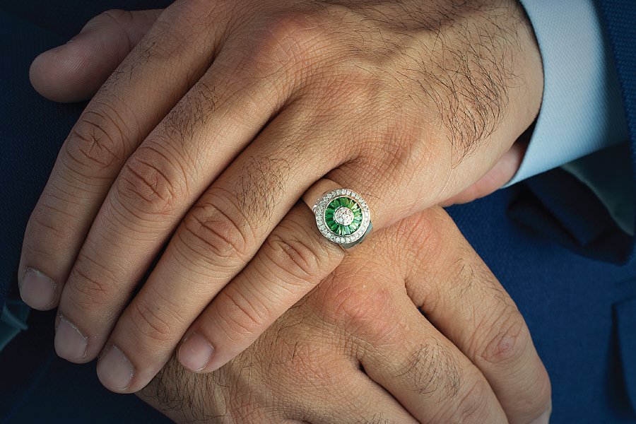 Emerald ring for men