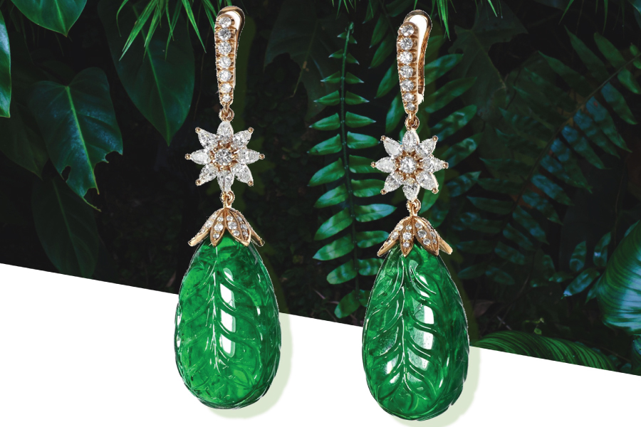 Stunning emerald earrings